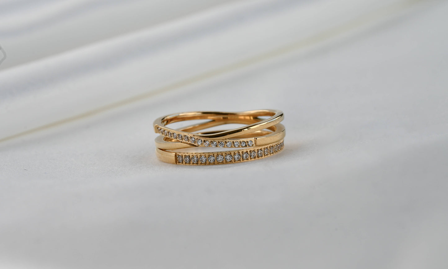 Amy Gold X Waterproof Ring