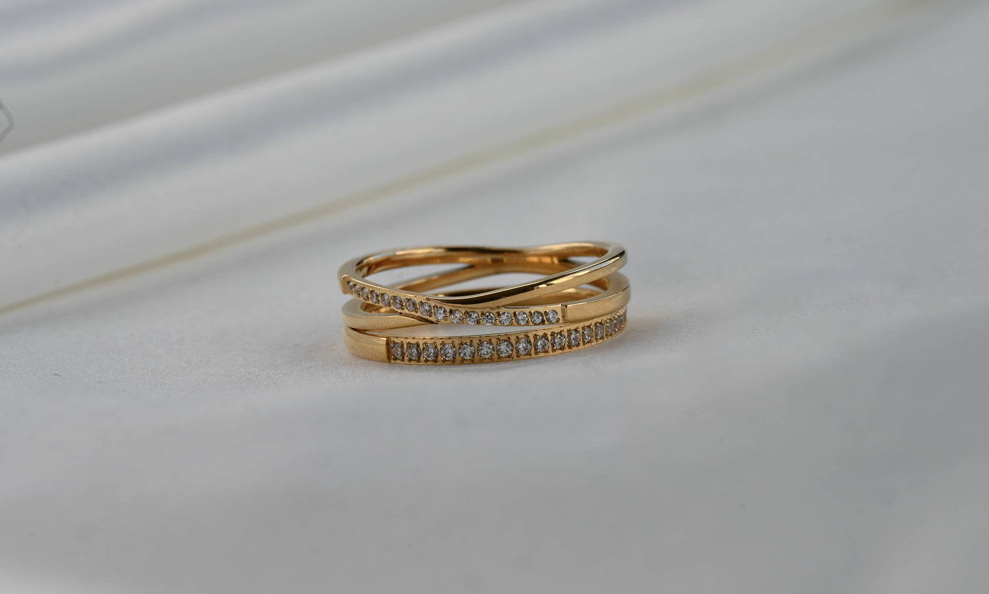 Amy Gold X Waterproof Ring