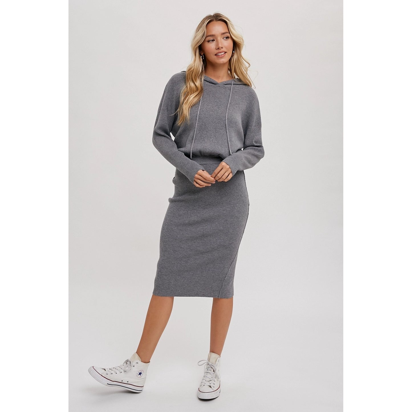 Cerese Hooded Sweater Knit Dress