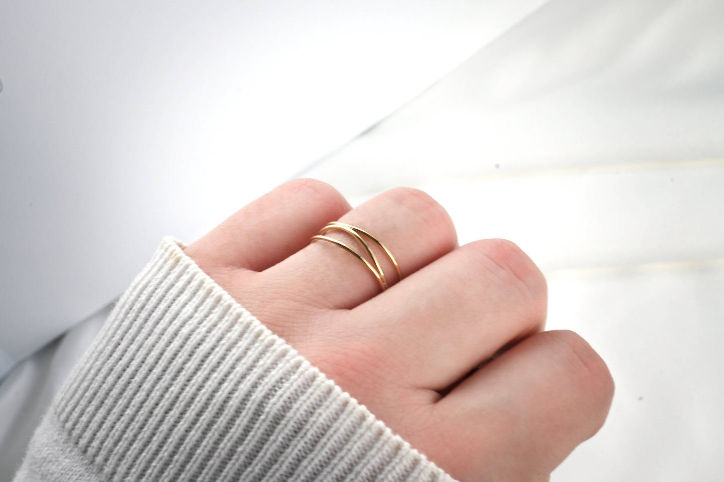 Angela Gold 3-Layered Waterproof Ring