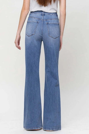 Blu 90's Style Super High Rise Flare Jeans