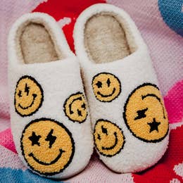 Star Smilies with Lightning Eyes Slippers