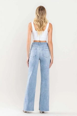 Alanis 90's Style Super High Rise Stretch Flare Jeans