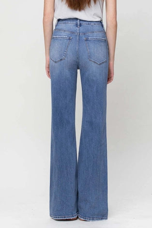 Blu 90's Style Super High Rise Flare Jeans