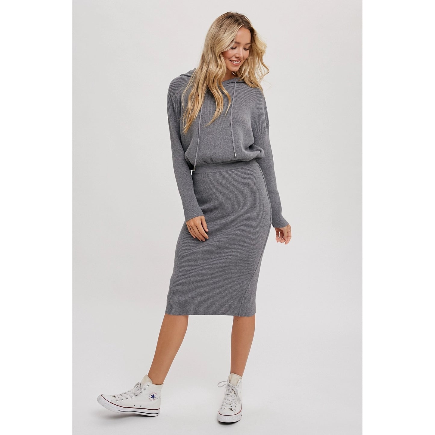 Cerese Hooded Sweater Knit Dress