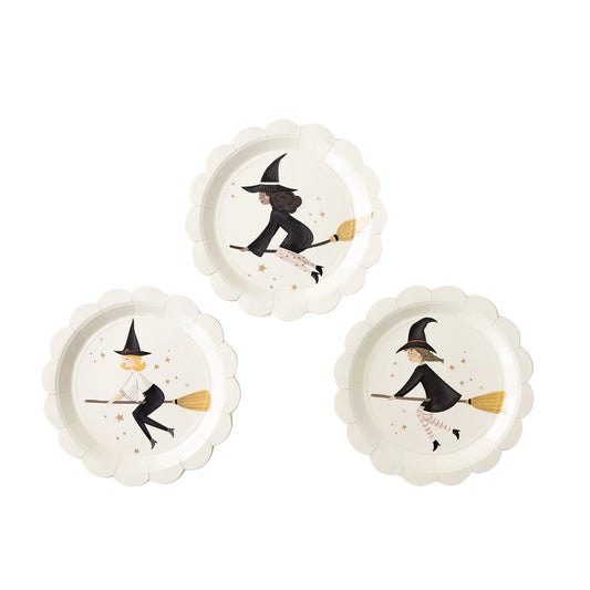 Witching Hour Witches Paper Plates Set of 9