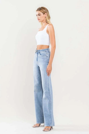 Alanis 90's Style Super High Rise Stretch Flare Jeans