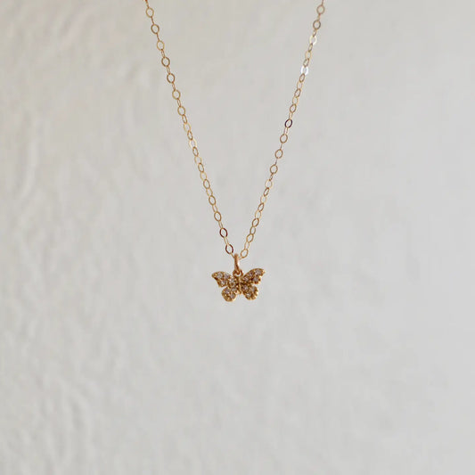 Valerie Miniature Butterfly 16" Necklace