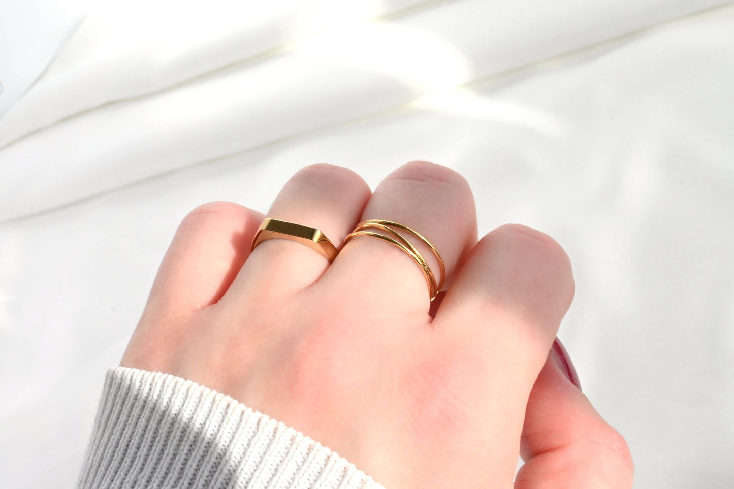 Angela Gold 3-Layered Waterproof Ring