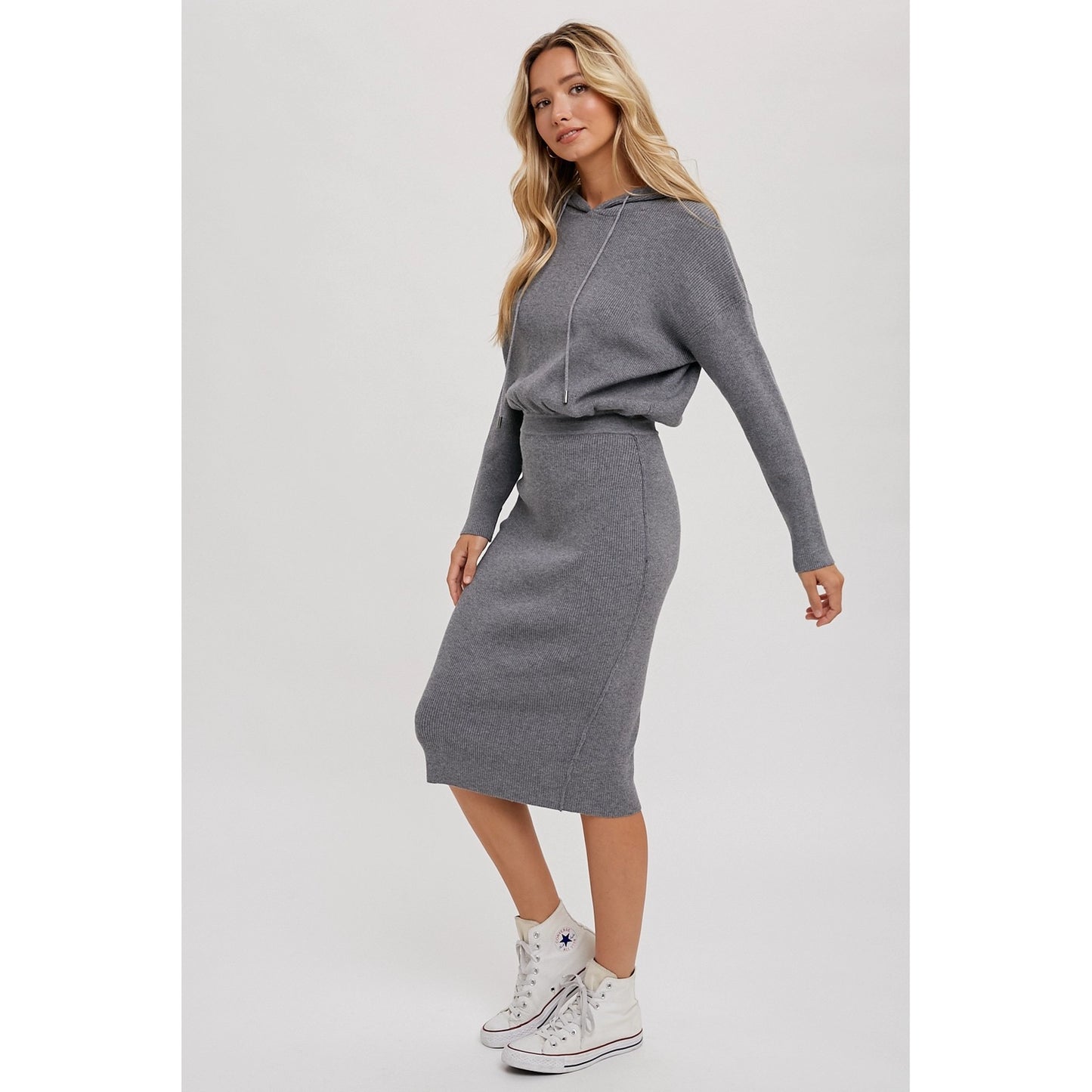 Cerese Hooded Sweater Knit Dress