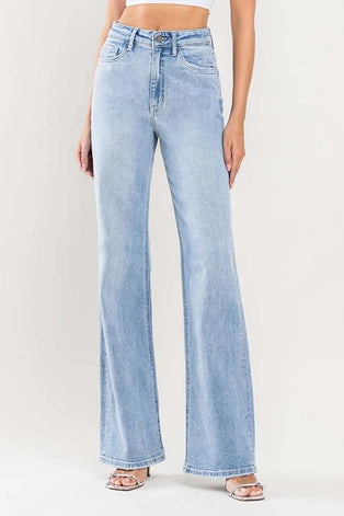 Alanis 90's Style Super High Rise Stretch Flare Jeans