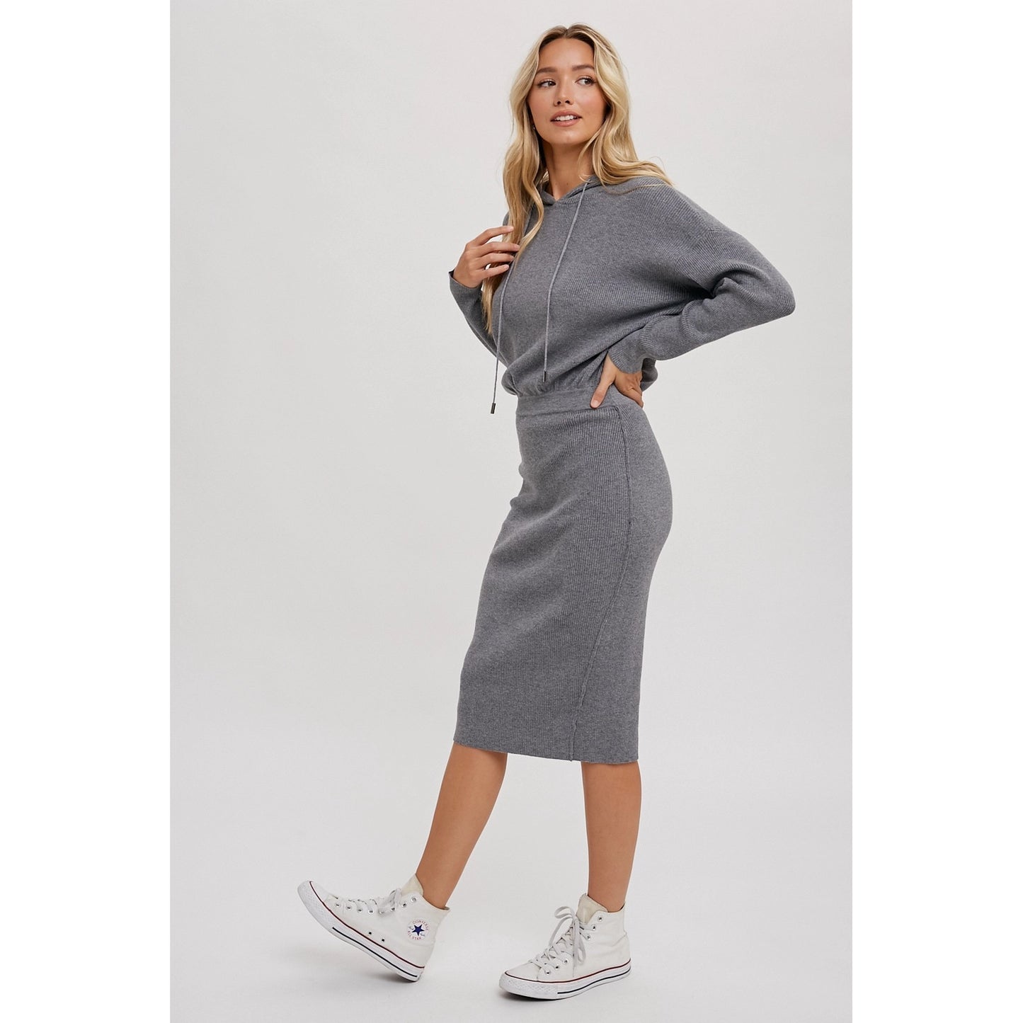 Cerese Hooded Sweater Knit Dress