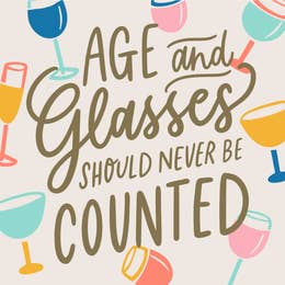 Age and Glasses Should Never be Counted Cocktail Napkins - 20ct