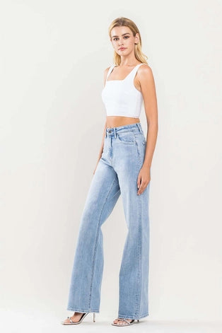 Alanis 90's Style Super High Rise Stretch Flare Jeans