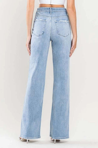 Alanis 90's Style Super High Rise Stretch Flare Jeans