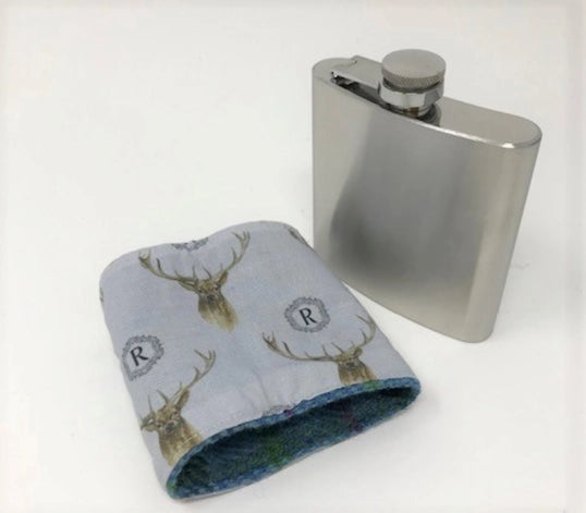 6oz Harris Tweed Hip Flask in Mackenzie Tartan