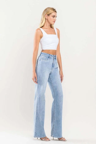 Alanis 90's Style Super High Rise Stretch Flare Jeans