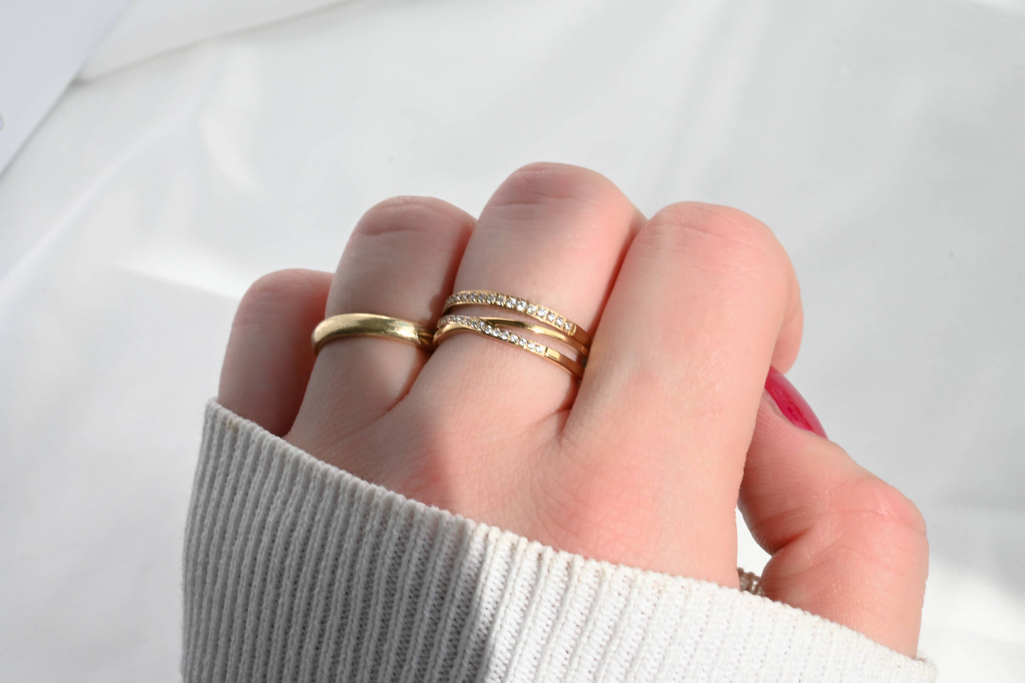 Amy Gold X Waterproof Ring