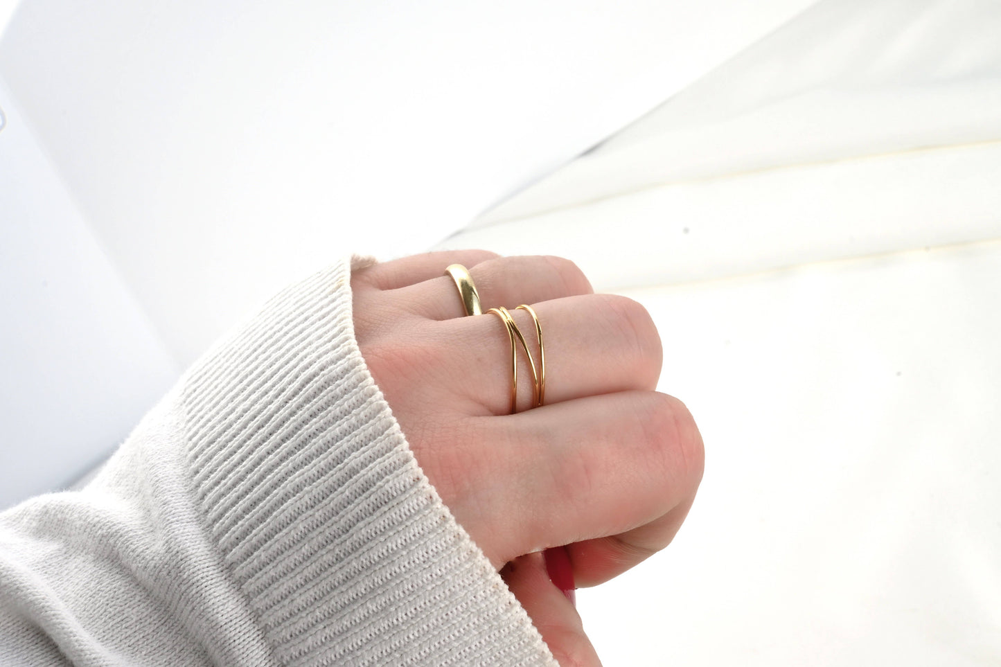 Angela Gold 3-Layered Waterproof Ring