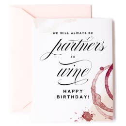 Partners in Wine Funny Birthday Card