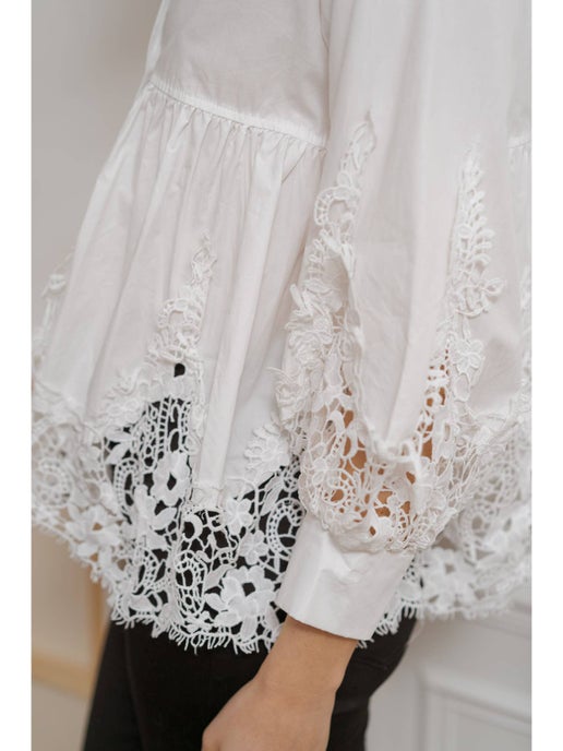 Aimie Cotton & Lace Shirt